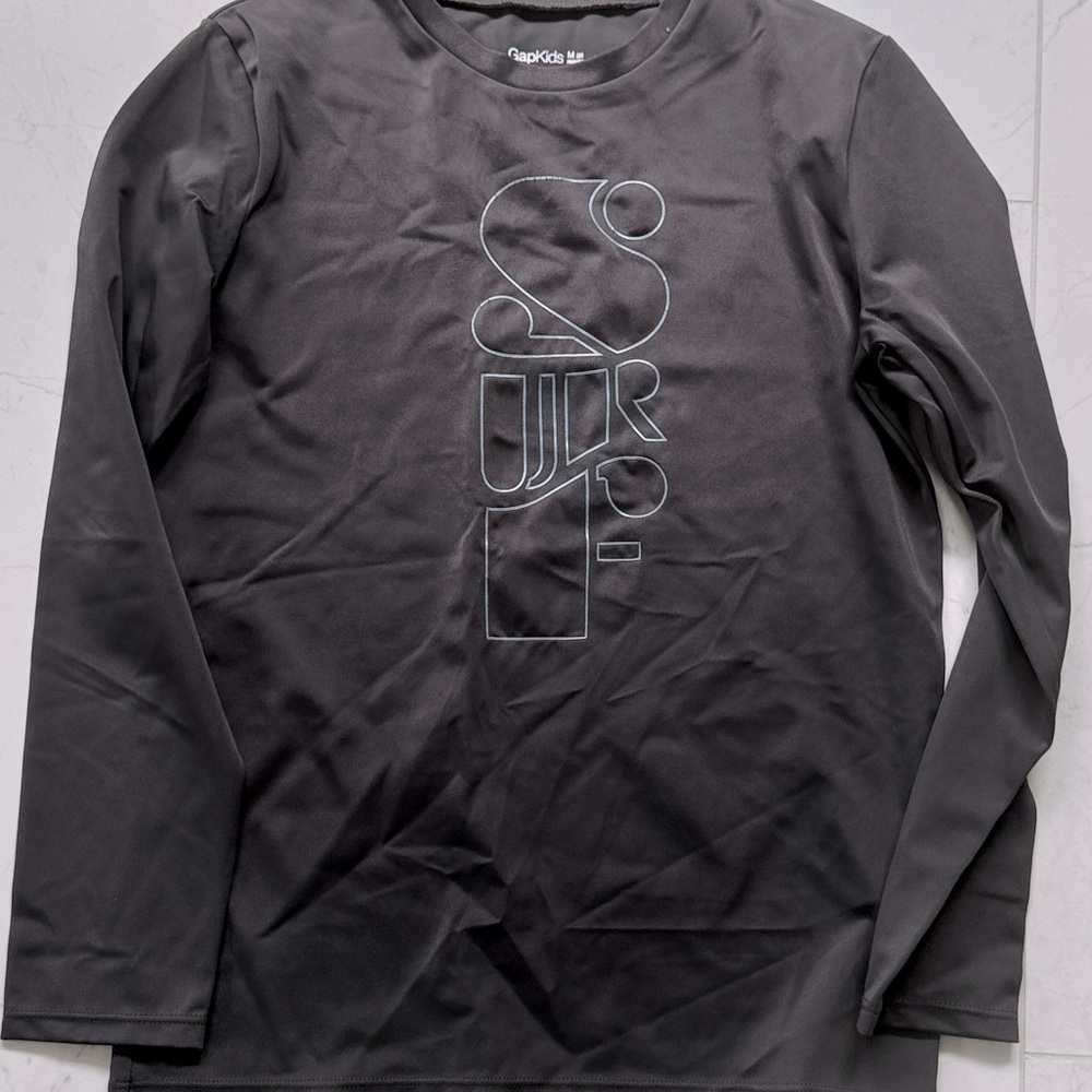 Gap Kids Boys Dark Gray Rash Guard. Size Medium (8)